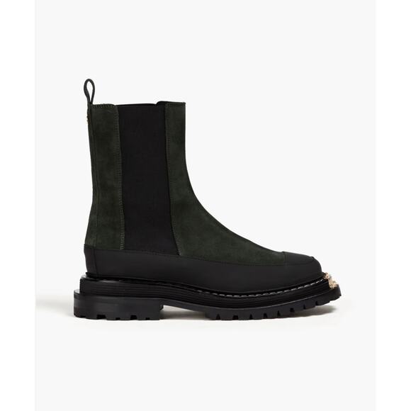 NEW Sandro Liam Chelsea Boot Green Leather Size 36 - Picture 3 of 10